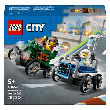 LEGO City 60459 Race Car Kit: Plane vs. Hospital Bed