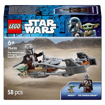 LEGO Star Wars 75436 Mandalorian en Grogu's speederbike