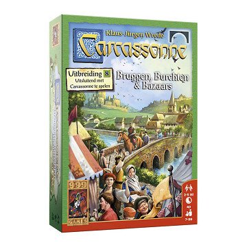 999 Games Carcassonne: Bruggen, Burchten en Bazaars Uitbreiding Bordspel