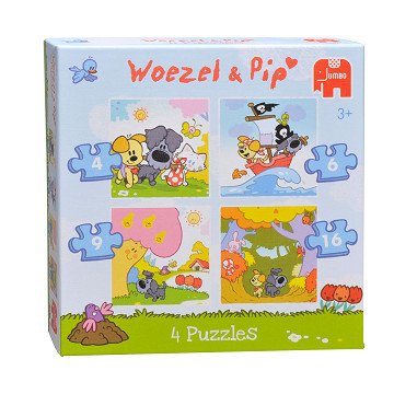 Woezel & Pip Puzzle, 4in1