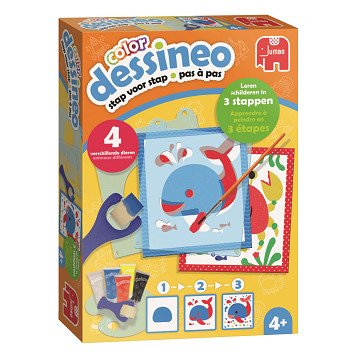 Dessineo Farbmalerei mit Schablonen - Tiere
