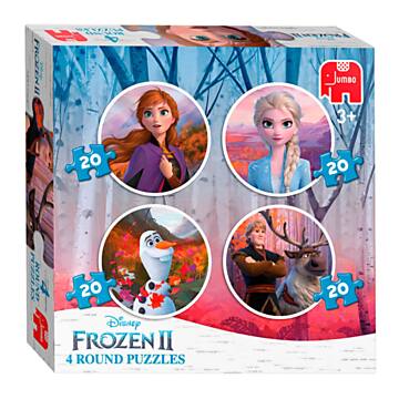 Disney Frozen 2 - Ronde Puzzel, 4in1