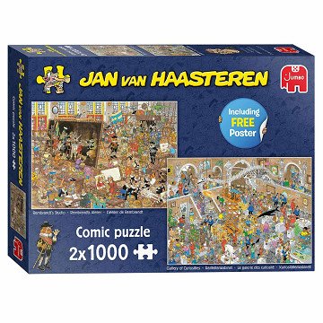 Jan van Haasteren Legpuzzel - Een Dagje naar het Museum, 2x 1000st.