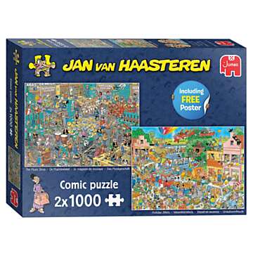 Jan van Haasteren Jigsaw Puzzle - Music Shop and Holiday Knives, 1000 pcs.