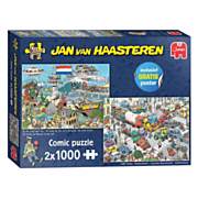 Jan van Haasteren Jigsaw Puzzle - Traffic Chaos, 2x1000pcs.