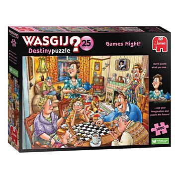 Jumbo Wasgij Destiny 25 Puzzle Game Night, 1000 Teile.