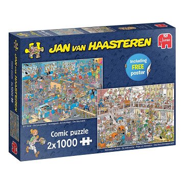 Jan van Haasteren Legpuzzel - Hoe Je Niet Moet Klussen, 2x1000st.