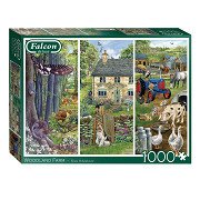 Falken-Puzzle – Waldbauernhof, 1000 Teile.