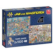 Jan van Haasteren Puzzle – Der Baumarkt und die Renovierung, 2 x 1000 Teile.