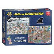 Jan van Haasteren Legpuzzel - Geef ons de ruimte & Net als in de film - 2x1000st.