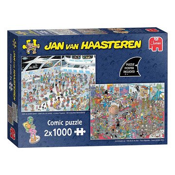 Jan van Haasteren Legpuzzel - Geef ons de ruimte & Net als in de film - 2x1000st.
