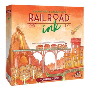 Railroad Ink - Vuurrode versie Dobbelspel