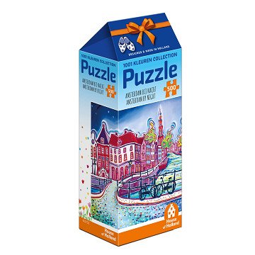1001 Colors Puzzle - Amsterdam at Night, 500 pcs.