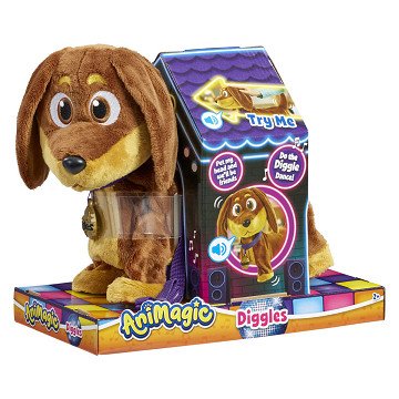 Animagic Diggles Hond Interactieve Knuffel