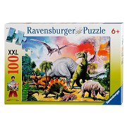 Dinosaurier-Puzzle XXL, 100 Teile