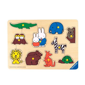 Nijntje in de Dierentuin Puzzel Hout, 10st.