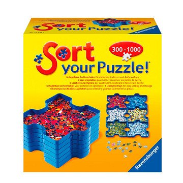 Stapelbare Puzzle-Sortiertabletts, 6-tlg