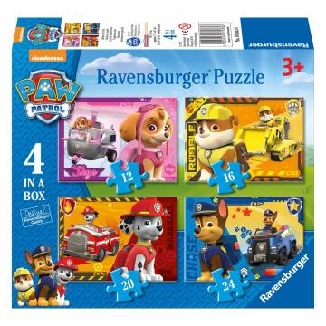 PAW Patrol Puzzle - Puppies on the Road, 4in1