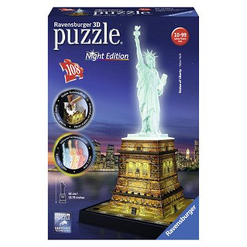 Ravensburger 3D-Puzzle - Freiheitsstatue Nachtausgabe