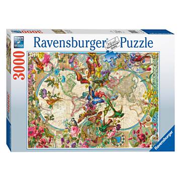 Jigsaw puzzle Flora and Fauna World Map, 3000 pcs.