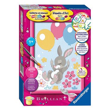 Ravensburger Malen nach Zahlen - Hase mit Glitzer
