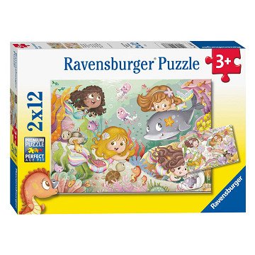 Ravensburger Puzzle Little Fairies and Mermaids, 2x12 pcs.