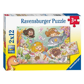 Ravensburger Puzzel Kleine Feeen en Zeemeerminnen, 2x12st.