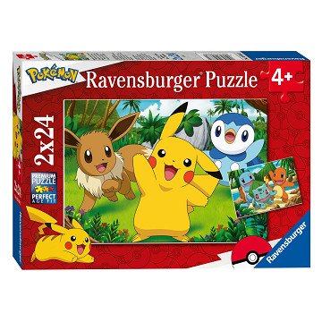 Ravensburger Puzzel - Pikachu en zijn Vrienden, 2x24st.