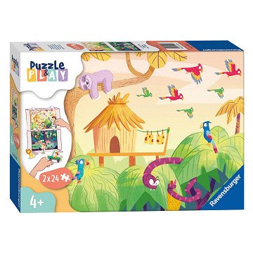 Ravensburger Puzzle & Play - Jungle Adventure, 2x24 pcs.