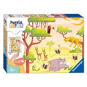 Ravensburger Puzzle & Play - Safari Tijd, 2x24st.