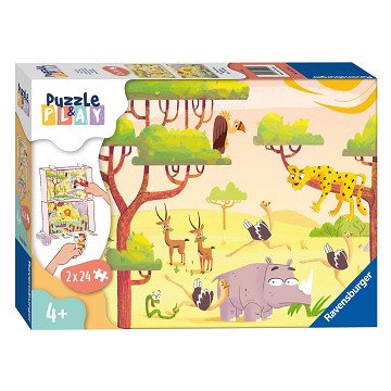 Ravensburger Puzzle & Play - Safari Time, 2x24pcs.