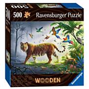 Ravensburger Wooden Puzzle Tiger in the Jungle, 500pcs.