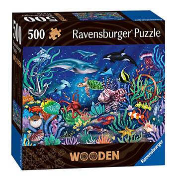 Ravensburger Houten Puzzel Onder de Zee, 500st.