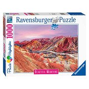 Ravensburger Puzzel Regenboogbergen, China, 1000st.