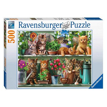 Ravensburger Puzzle Katzen auf der Streckbank, 500 Teile.