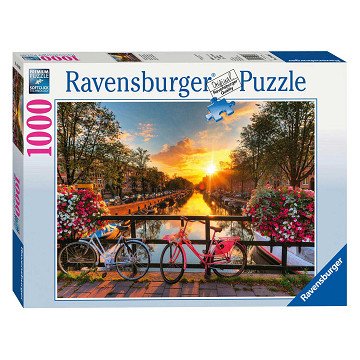 Ravensburger Puzzle Radfahren in Amsterdam, 1000 Teile.