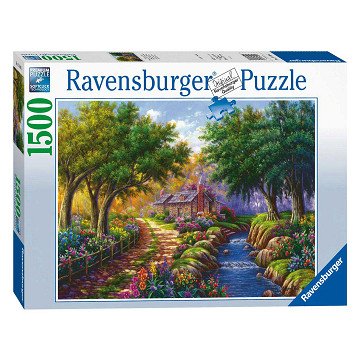 Ravensburger Puzzle Hütte am Fluss, 1500 Teile.