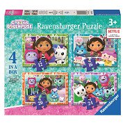 Gabby's Dollhouse Puzzle 4in1