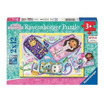 Gabby's Dollhouse Puzzle, 2x12pcs.