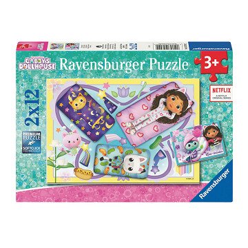 Gabby's Dollhouse Puzzle, 2x12 Teile.