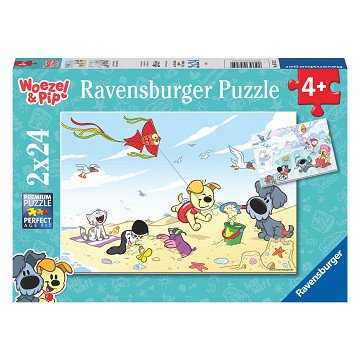 Woezel & Pip Zomer en Winter Legpuzzel, 2x24st.