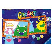 CreArt Malen nach Zahlen - Lustige Monster