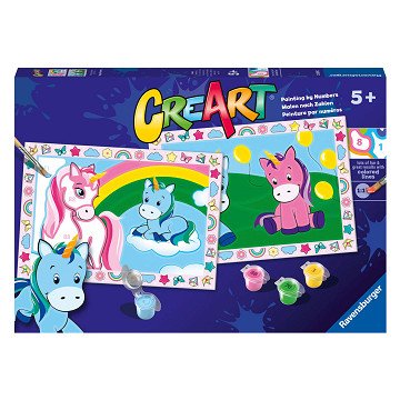 CreArt Paint by Numbers - Happy Unicorns