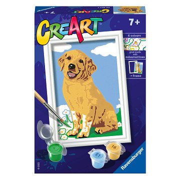 CreArt Malen nach Zahlen – Freundlicher Retriever