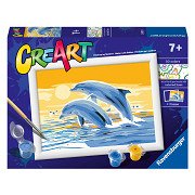 Ravensburger CreArt Paint by Numbers - Happy Dolphins