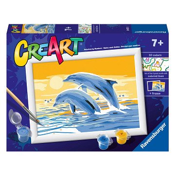 CreArt Painting by Numbers - Cheerful Dolphins
