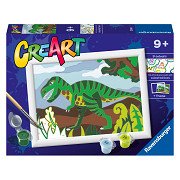CreArt Painting by Numbers - Wandering Dinosaur