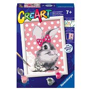 CreArt Malen nach Zahlen – Kaninchen mit Glitzer