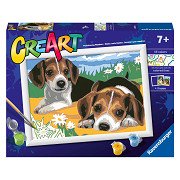 CreArt Painting by Numbers - Beagle Puppies
