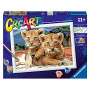 Ravensburger CreArt Paint by Numbers - Little Lion Cubs